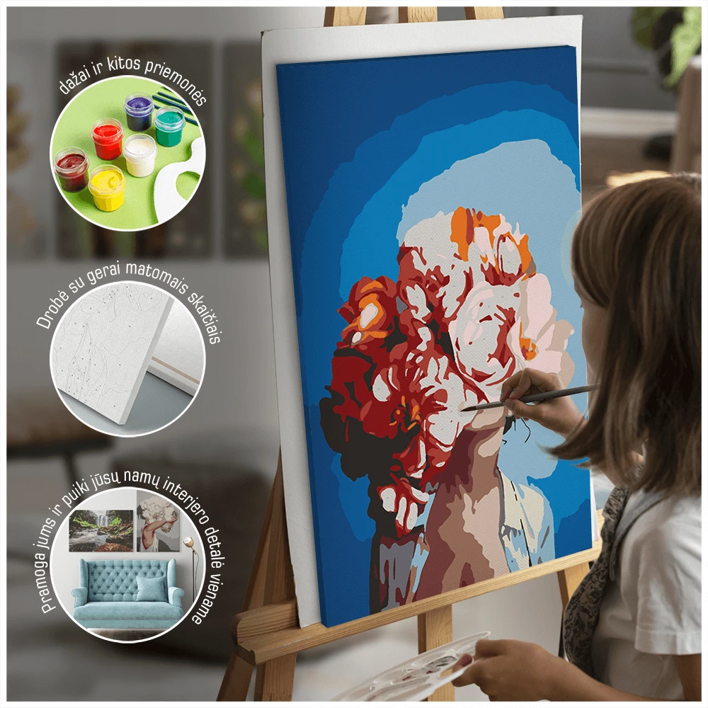 Paveikslas tapybai pagal skaičius - Miško apsuptyje 60x40cm (PASKUTINIS) aprašymas - Prekės nuotrauka