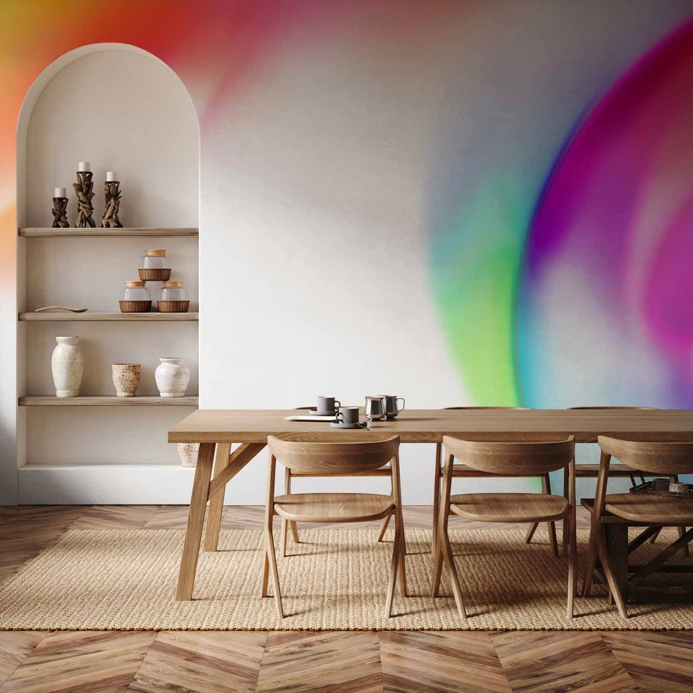 Fototapetai - Abstrakcija ryškių netaisyklingų formų spalvos