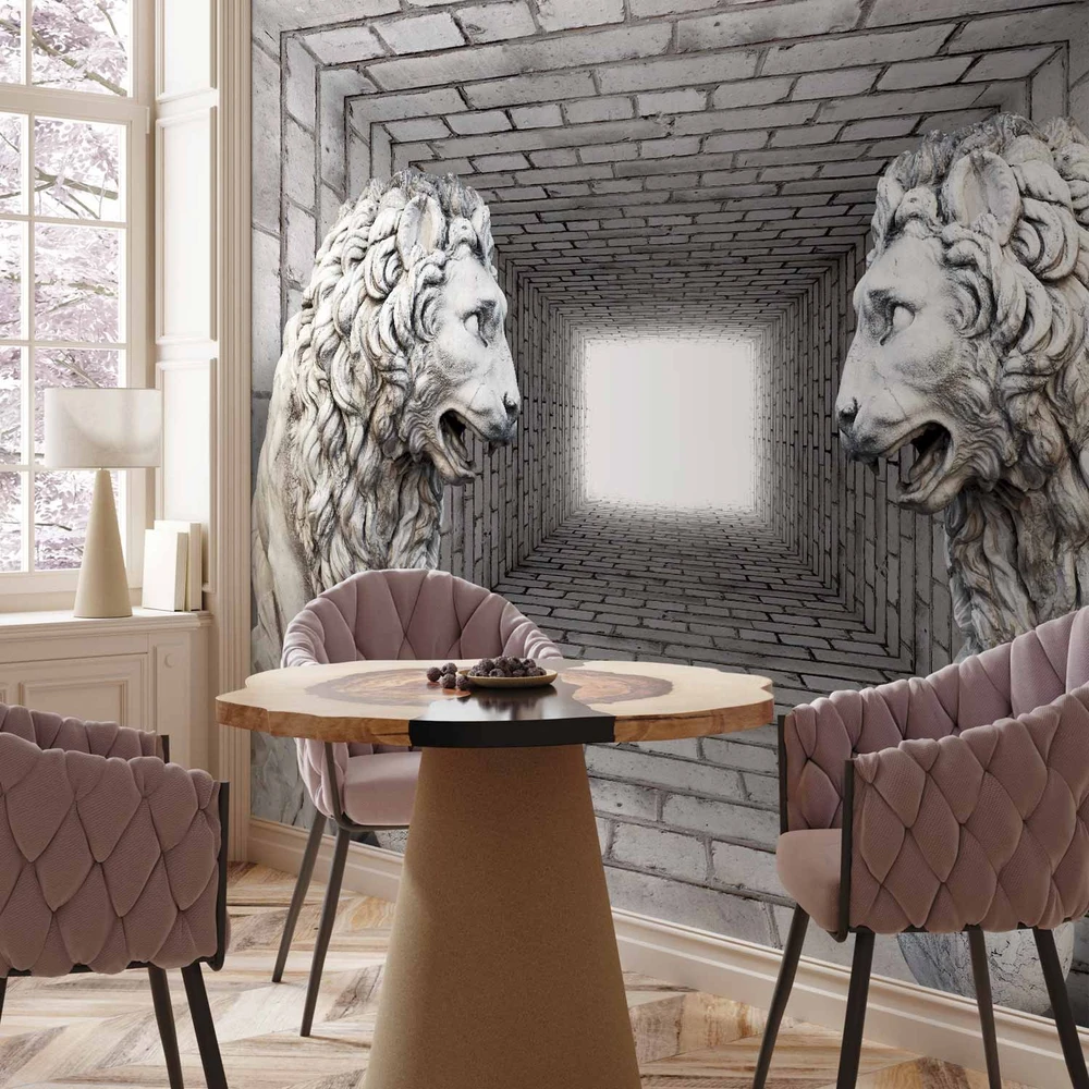 Fototapetai - Akmeniniai liūtai