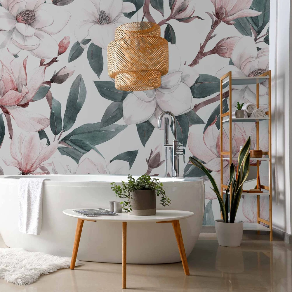 Fototapetai - Akvarelinės magnolijos antras variantas