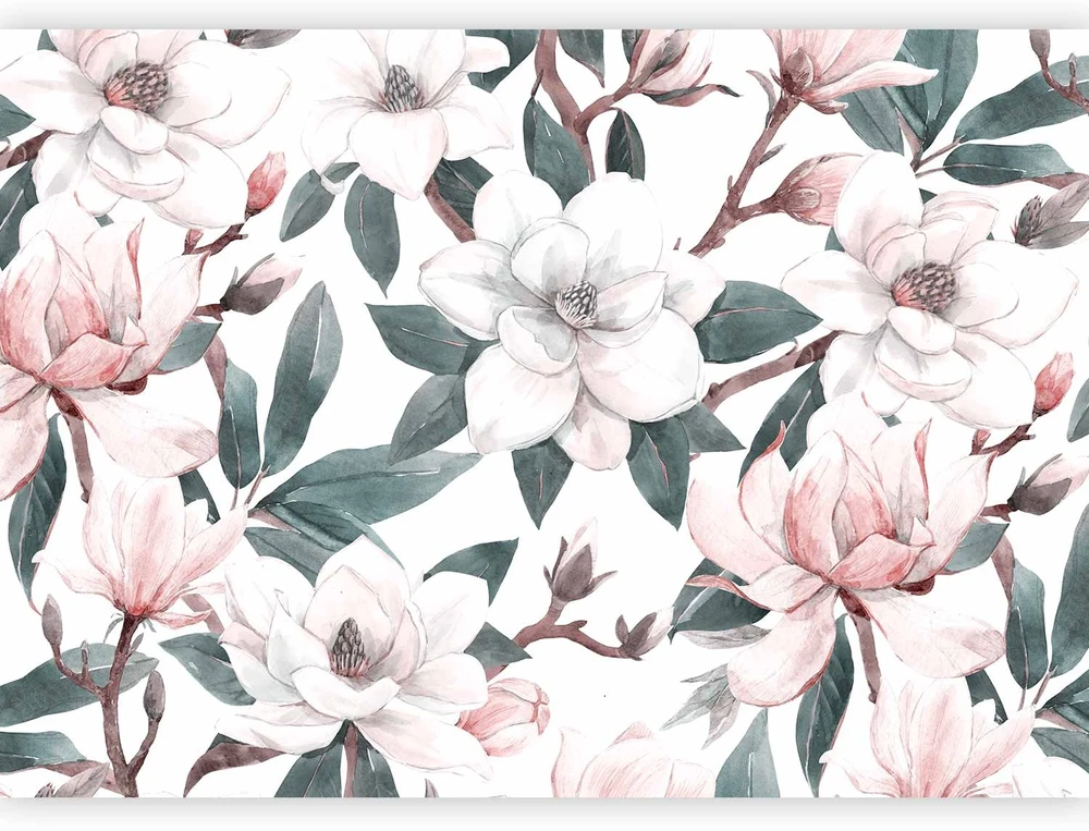 Fototapetai - Akvarelinės magnolijos antras variantas