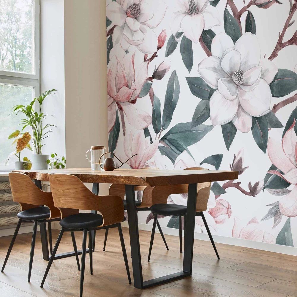 Fototapetai - Akvarelinės magnolijos antras variantas