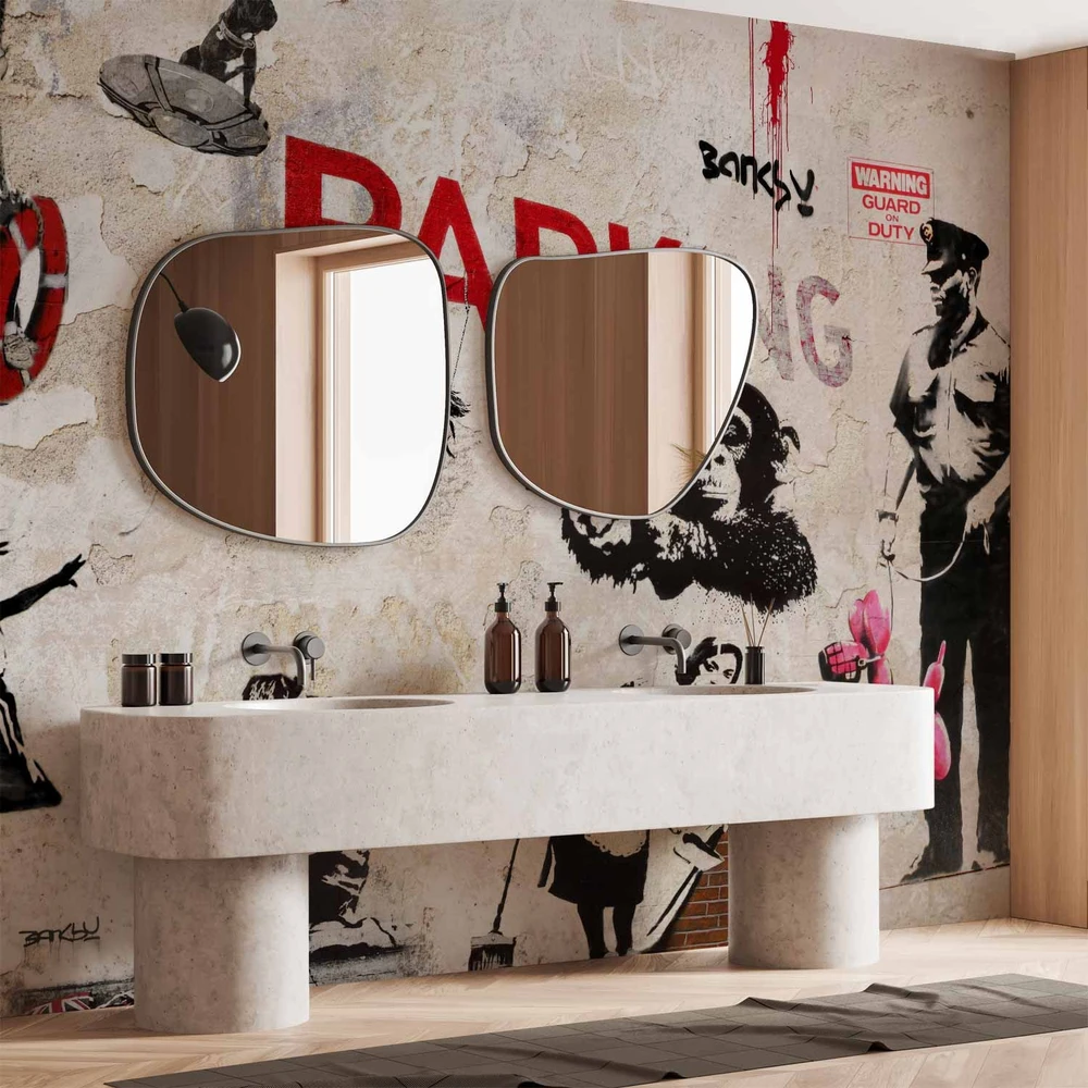 Fototapetai - Banksy grafičių koliažas