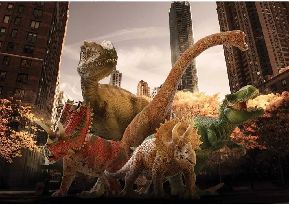 Fototapetai - Dinozaurai mieste