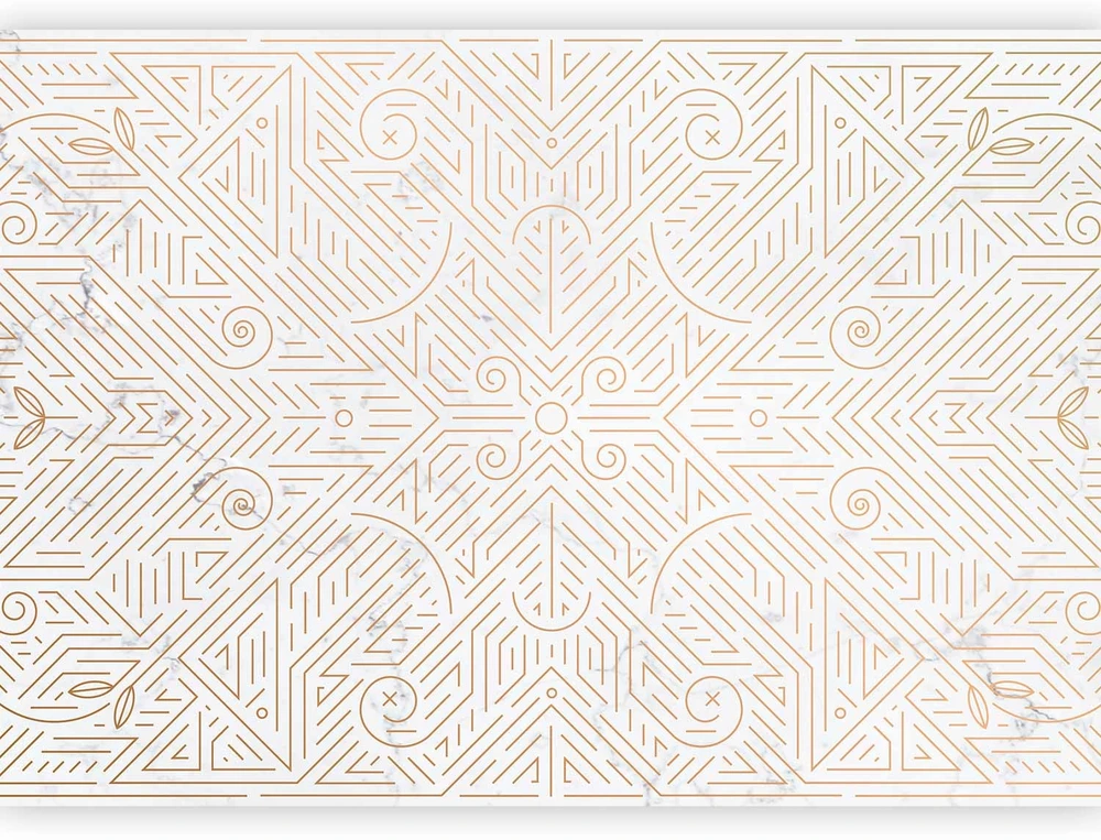 Fototapetai - Geometrinis raštas aukso ir marmuro atspalviai