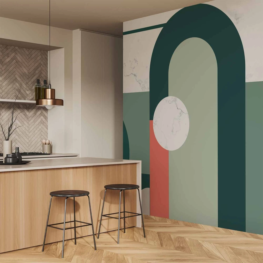 Fototapetai - Geometrinis raštas su marmuro motyvu