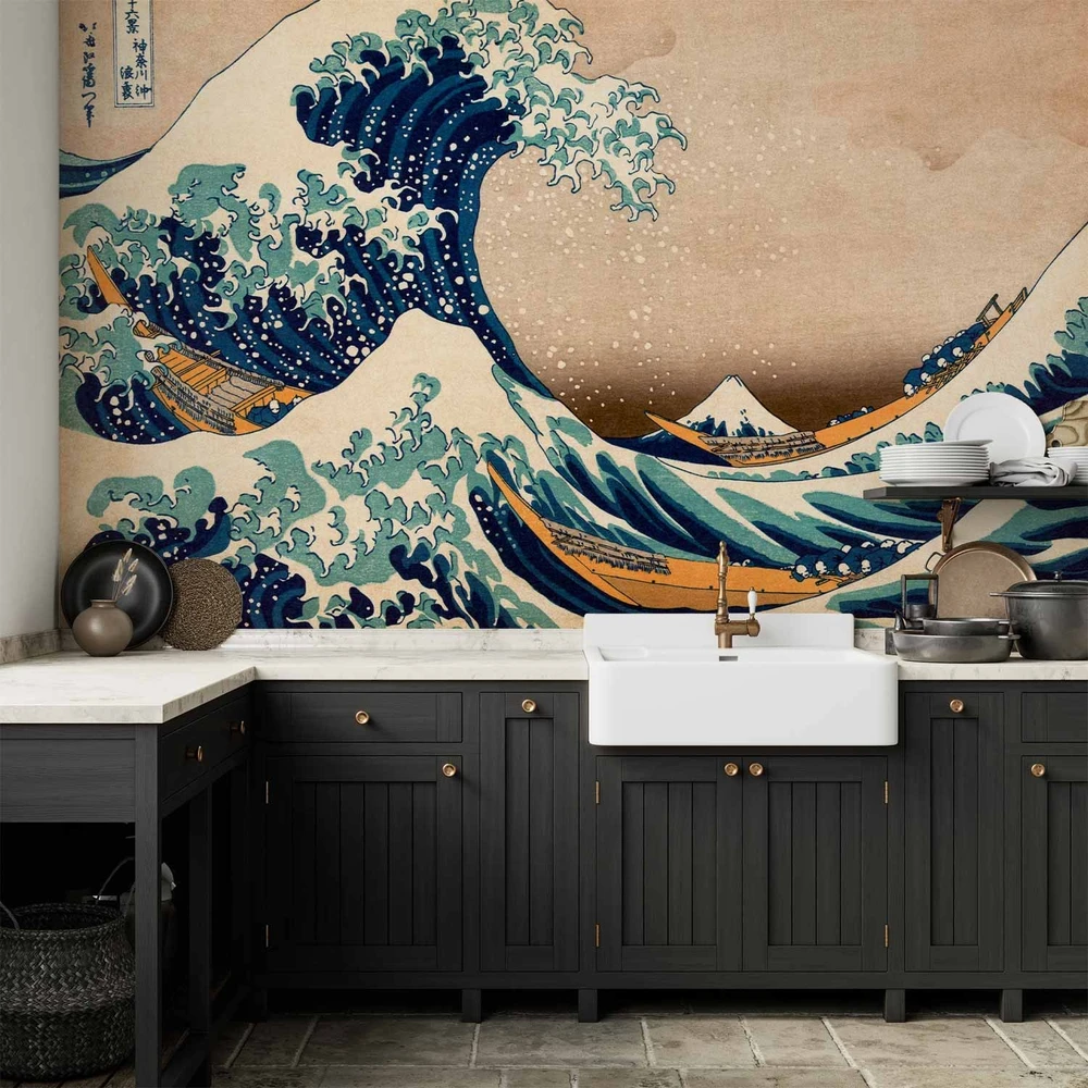 Fototapetai - Hokusai didžioji Kanagavos banga reprodukcija