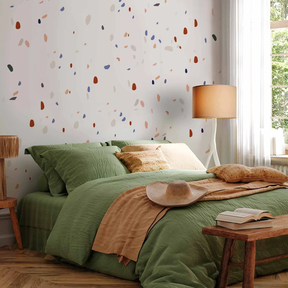 Fototapetai - Klasikinis terrazzo baltame fone
