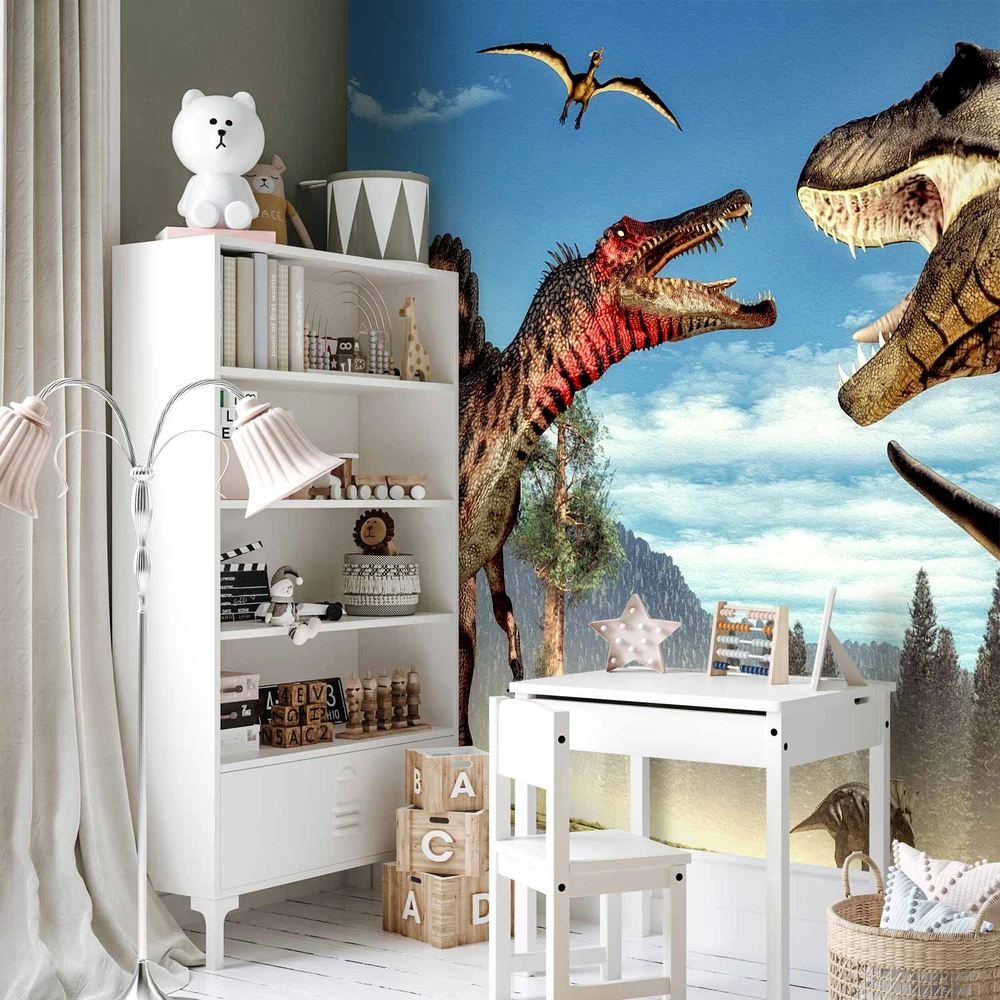 Fototapetai - Kovojantys dinozaurai