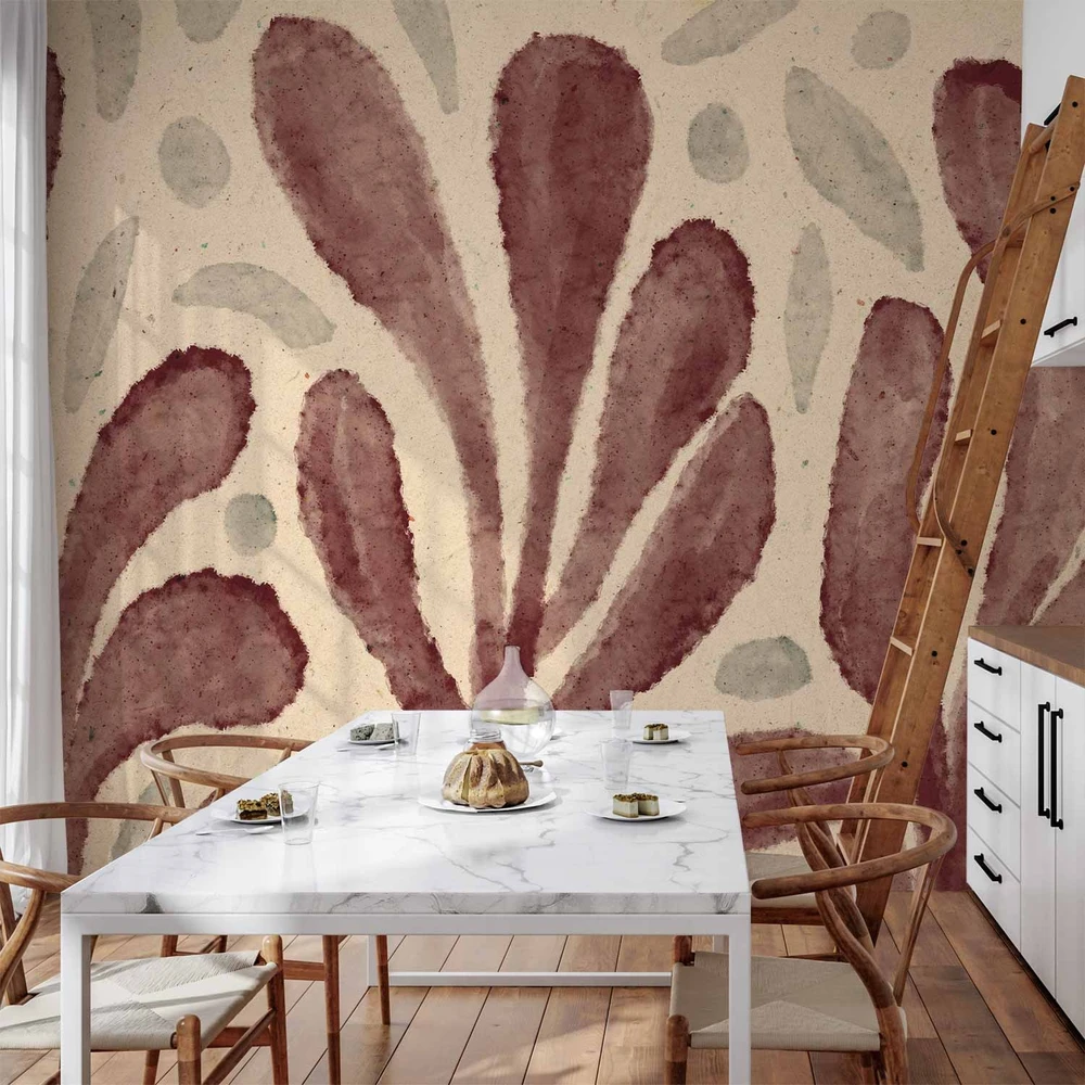 Fototapetai - Lapai ir dėmės didelės Matisse įkvėptos formos