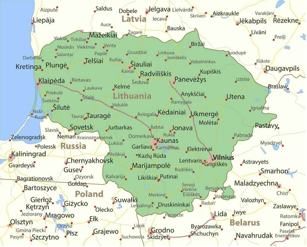 Fototapetai - Lietuvos žemėlapis 500x280cm (PASKUTINIS)