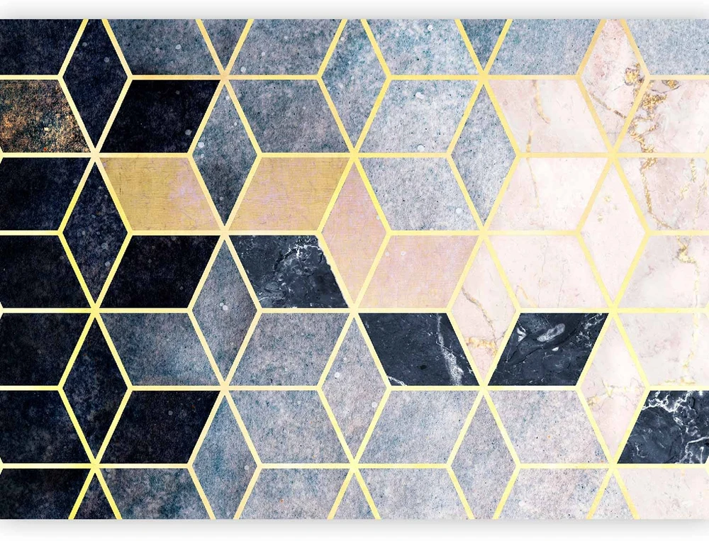 Fototapetai - Mėlynas geometrinis raštas