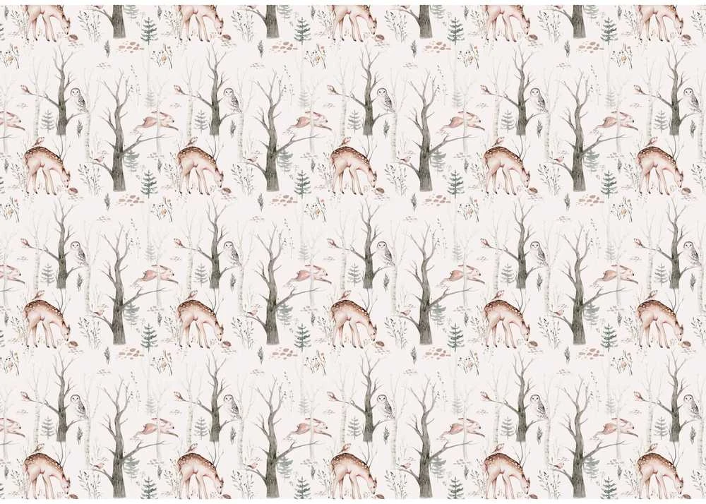 Fototapetai - Miškas ir stirnos