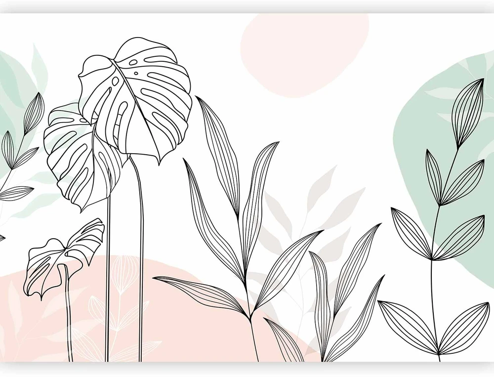 Fototapetai - Pasteliniai lapai