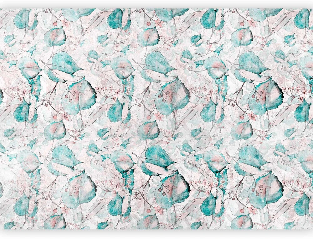 Fototapetai - Rudens prisiminimai turkio lapų raštas
