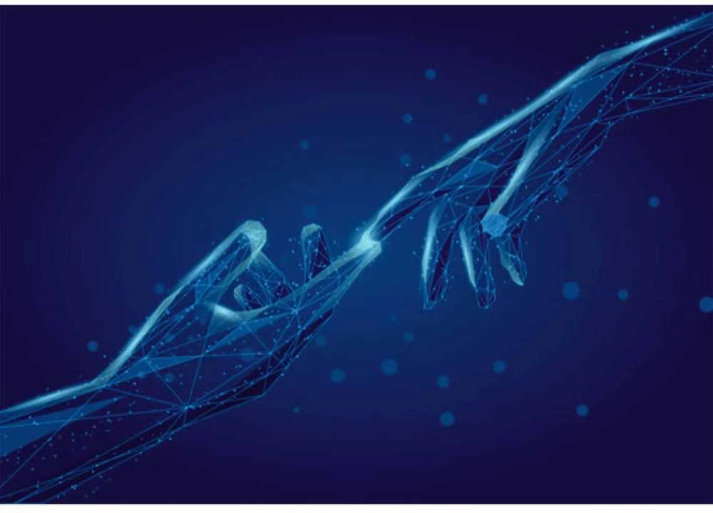 Fototapetai - Skaitmeninis prisilietimas