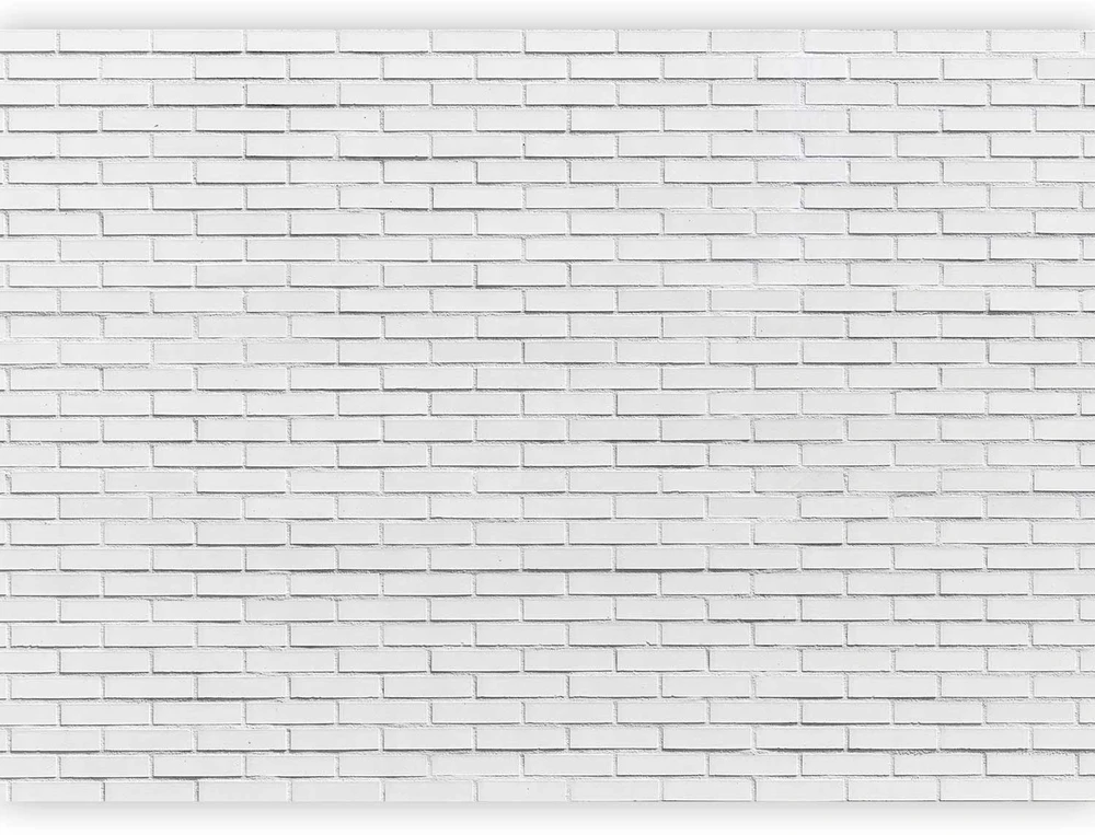 Fototapetai - Sniego plytos baltos plytų sienos imitacija