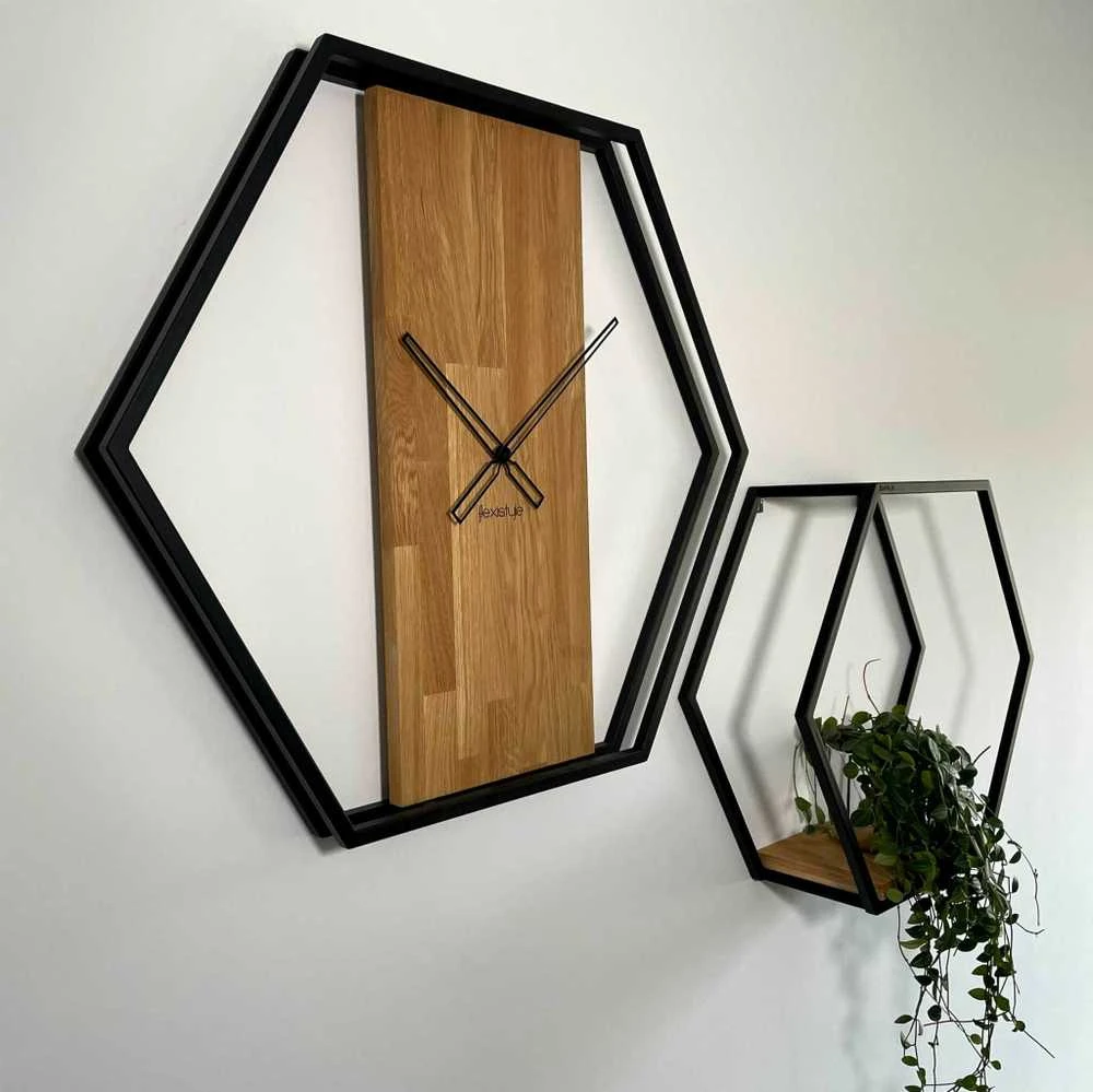 Kabinama lentyna - Ąžuolinė Loft 3D. Heksagonas