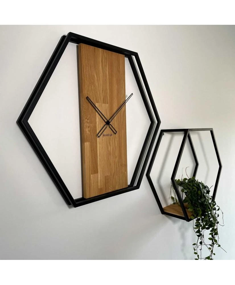 Kabinama lentyna - Ąžuolinė Loft 3D. Heksagonas