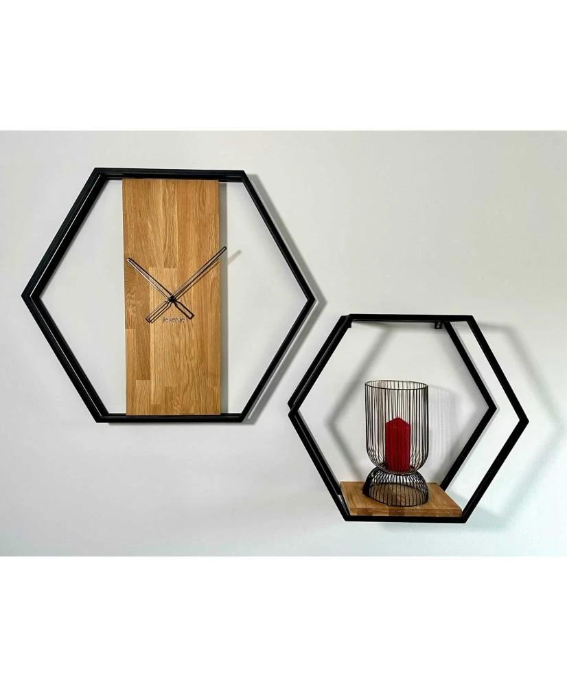 Kabinama lentyna - Ąžuolinė Loft 3D. Heksagonas