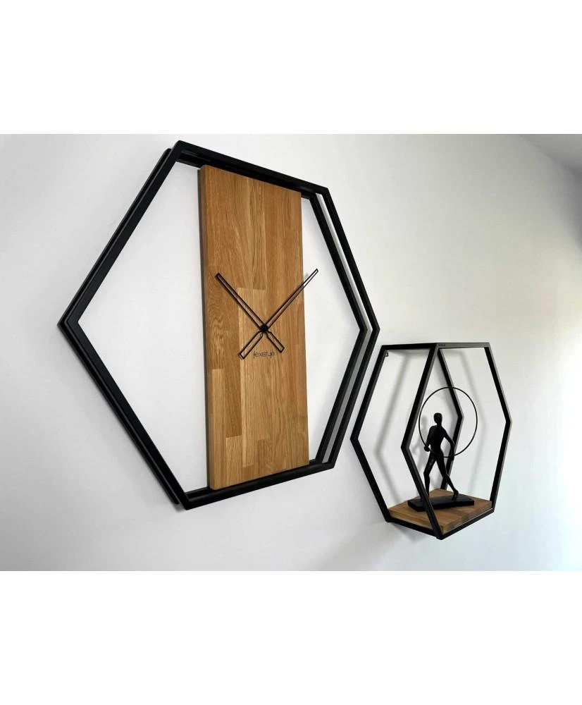 Kabinama lentyna - Ąžuolinė Loft 3D. Heksagonas