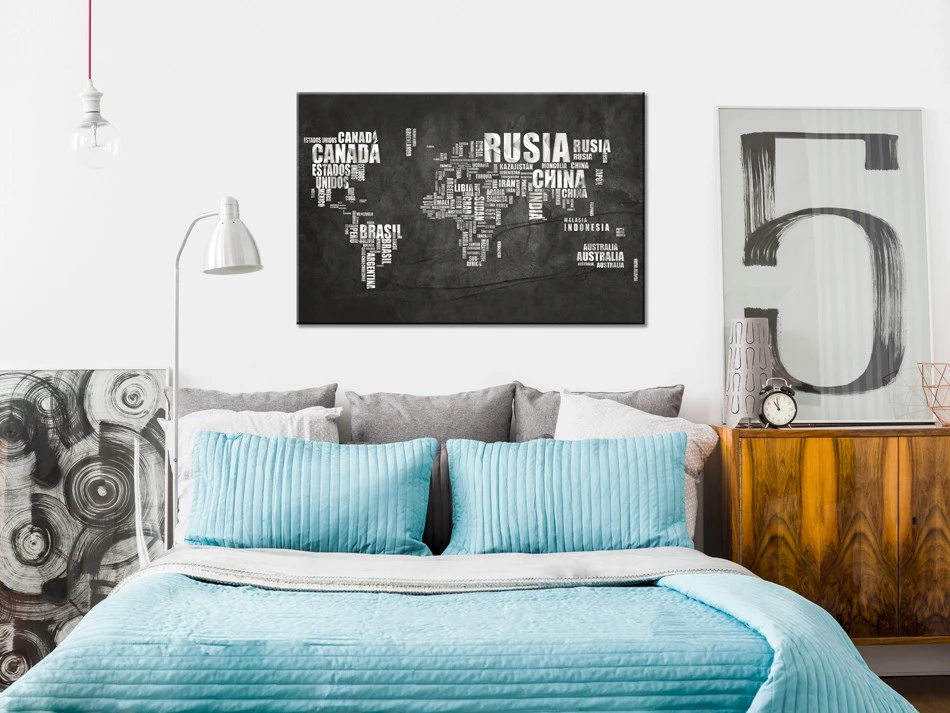 Kamštinis žemėlapis - Ispanijos geografija ispaniškas tekstas