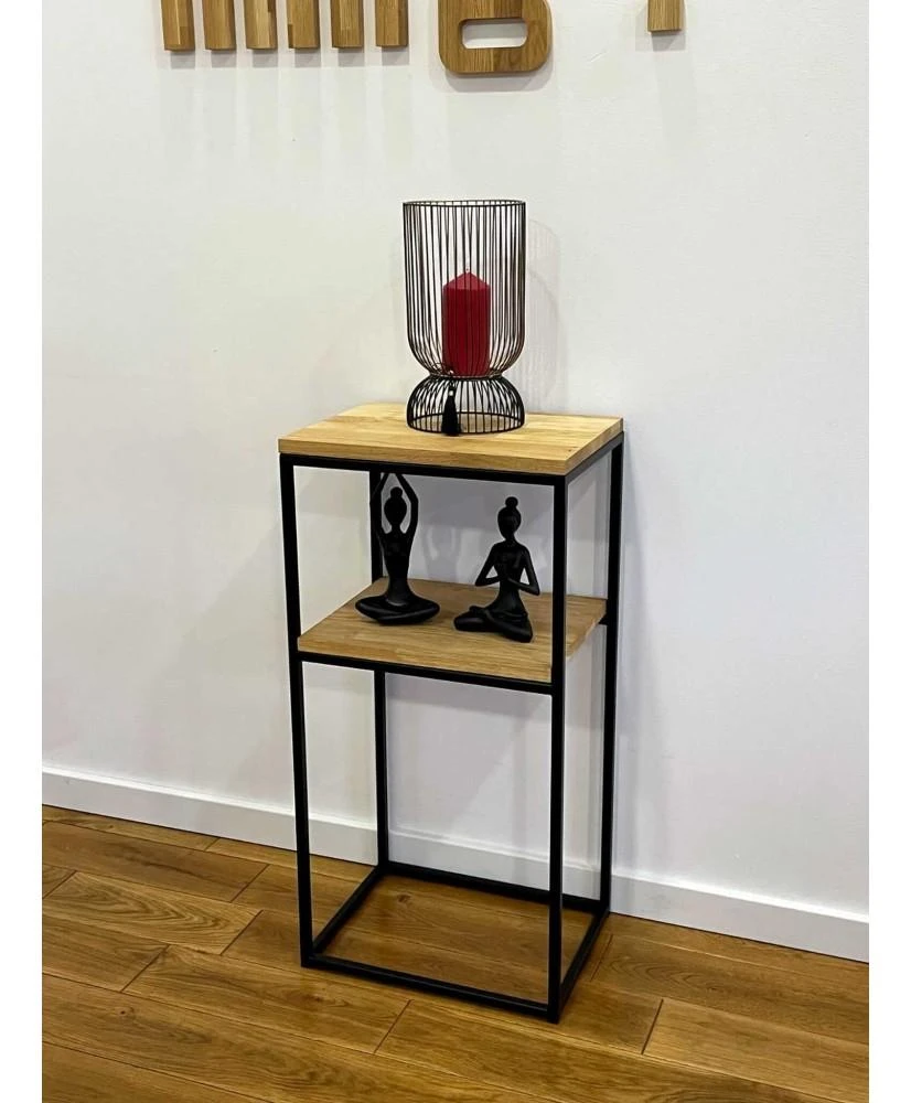 Konsolė - Loft 40X80X30cm. Dviejų lentynų