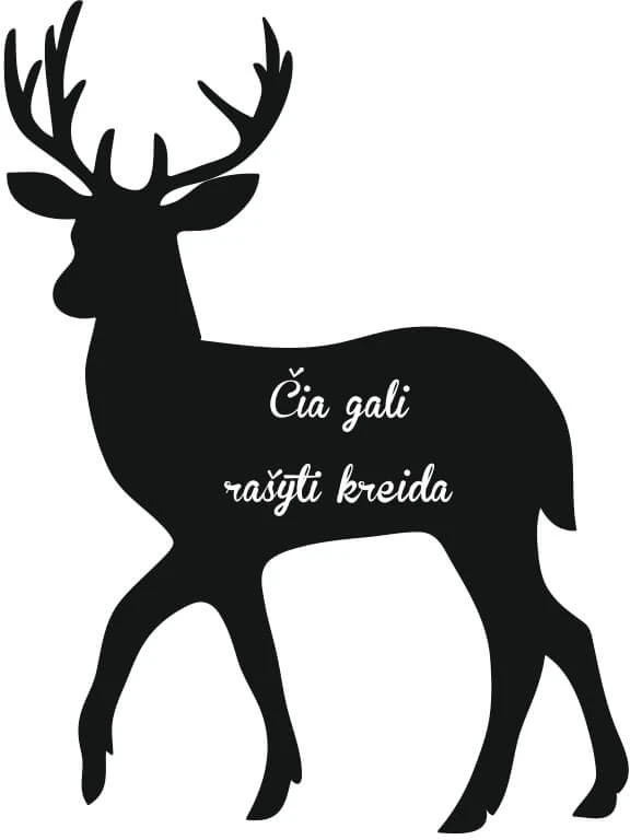 Kreida rašoma lipni sienų lenta - lipdukas Elnias (PASKUTINIS)