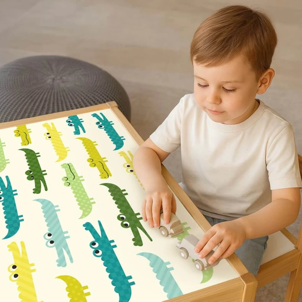 Lipdukai IKEA LATT staliukui ir 2 kėdėms - Krokodilai