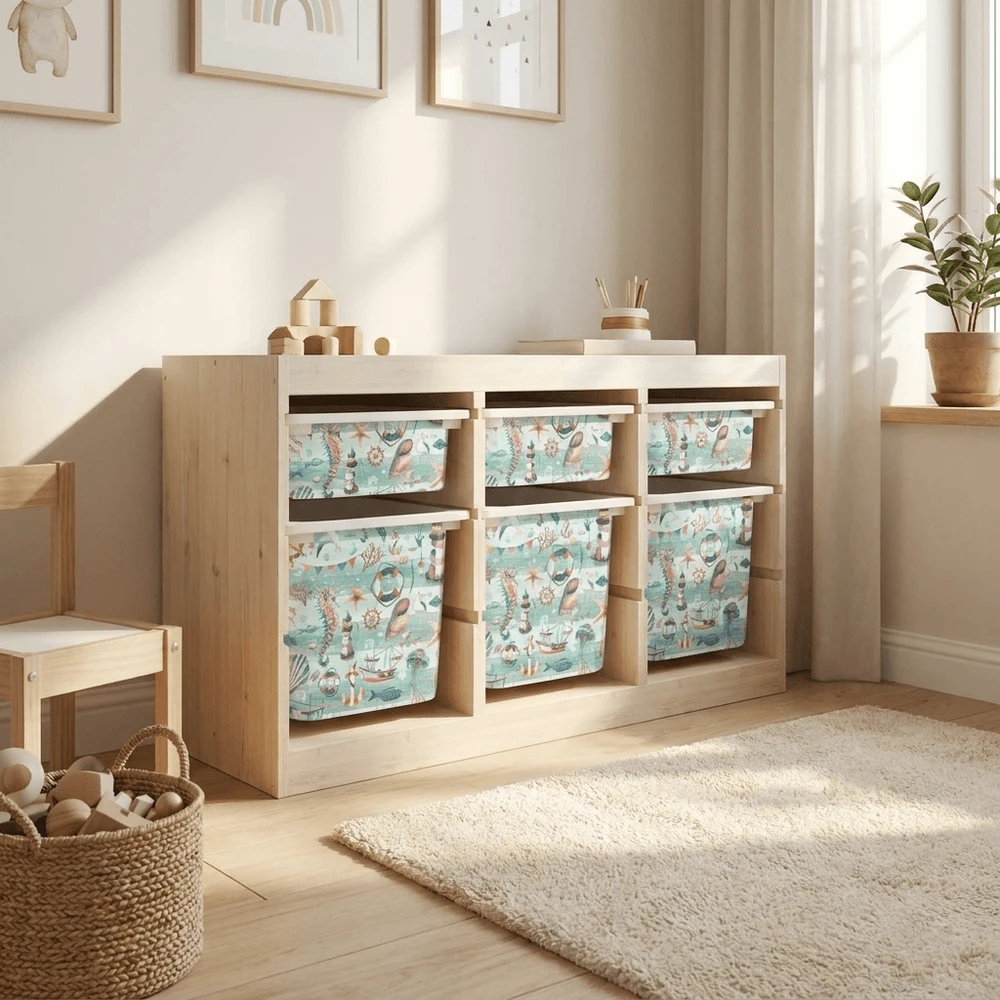 Lipdukai IKEA TROFAST dėžėms