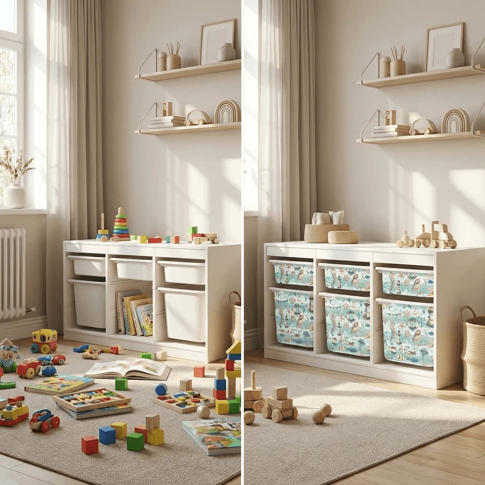 Lipdukai IKEA TROFAST dėžėms