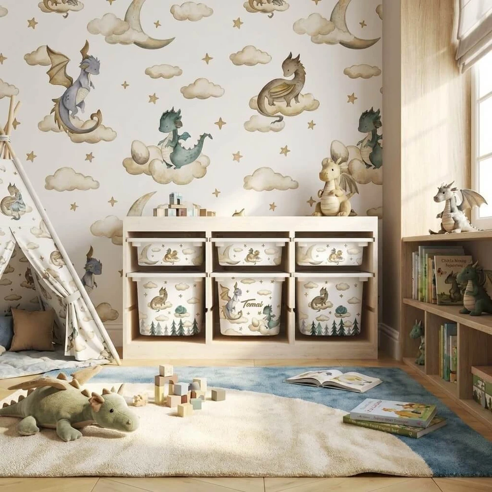 Lipdukai IKEA TROFAST dėžėms