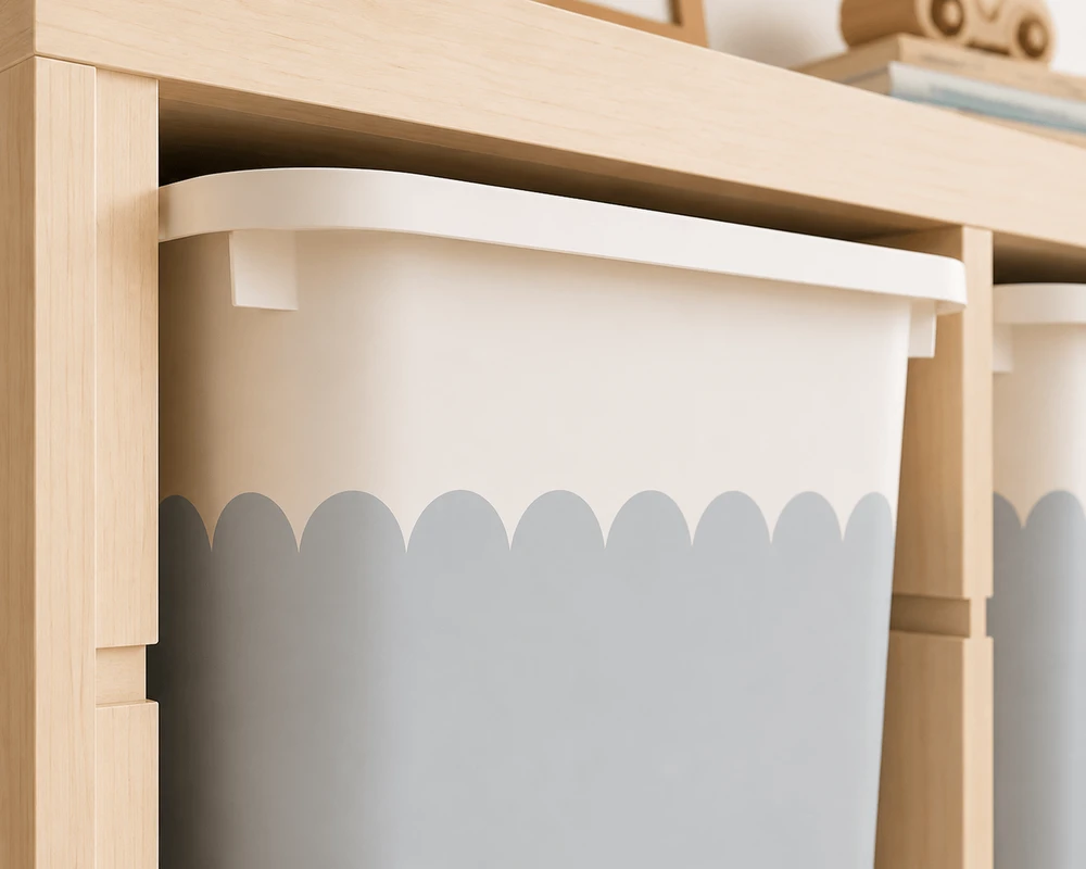 Lipdukai IKEA TROFAST dėžėms – Banguotas kraštelis
