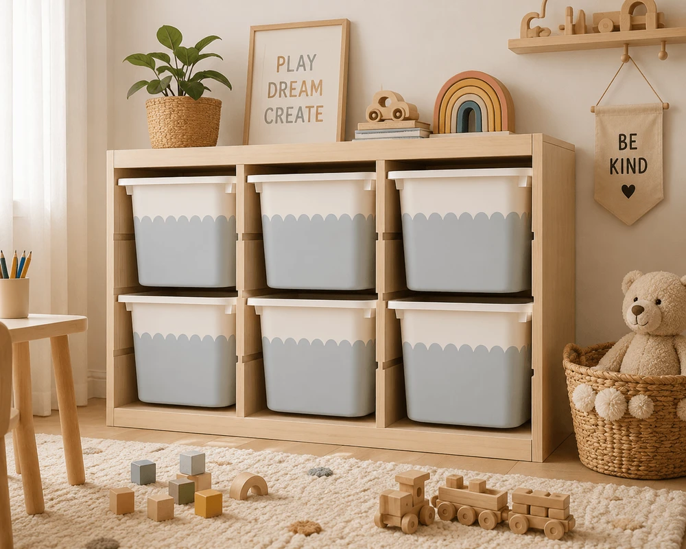 Lipdukai IKEA TROFAST dėžėms – Banguotas kraštelis