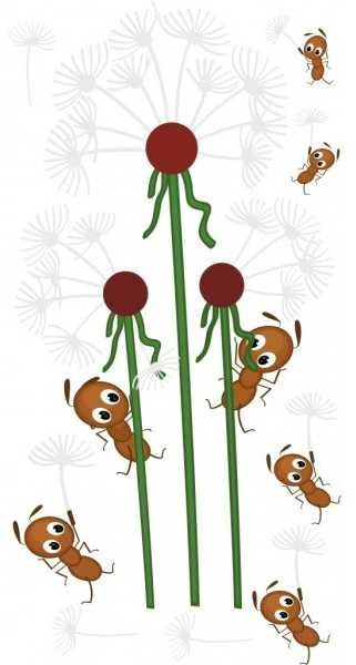 Lipdukas vaikams "Skruzdėlės ant pienių"