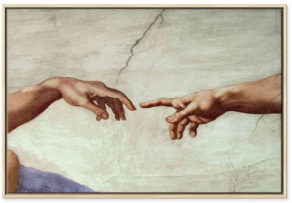 Paveikslas Adomo sutvėrimas – rankos (Michelangelo)