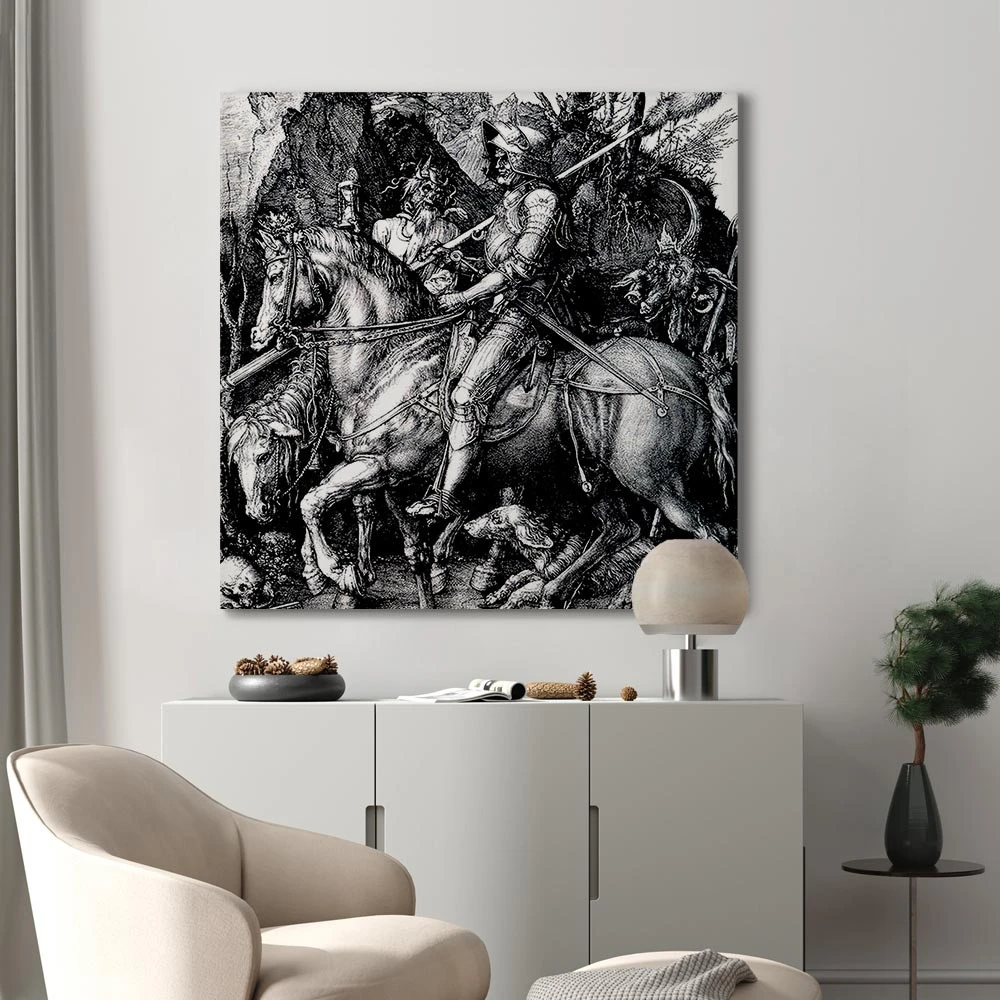 Paveikslas Albrecht Dürer - Riteris, mirtis ir velnias