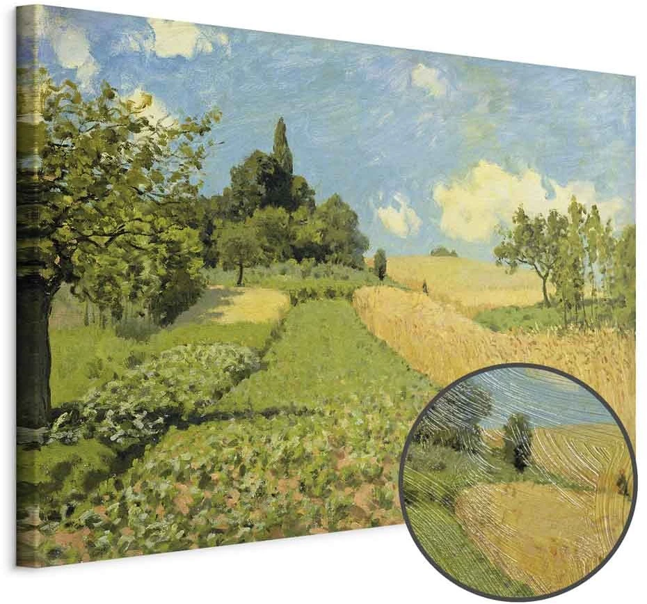 Paveikslas Alfred Sisley - Javų laukai Argenteuil kalvose