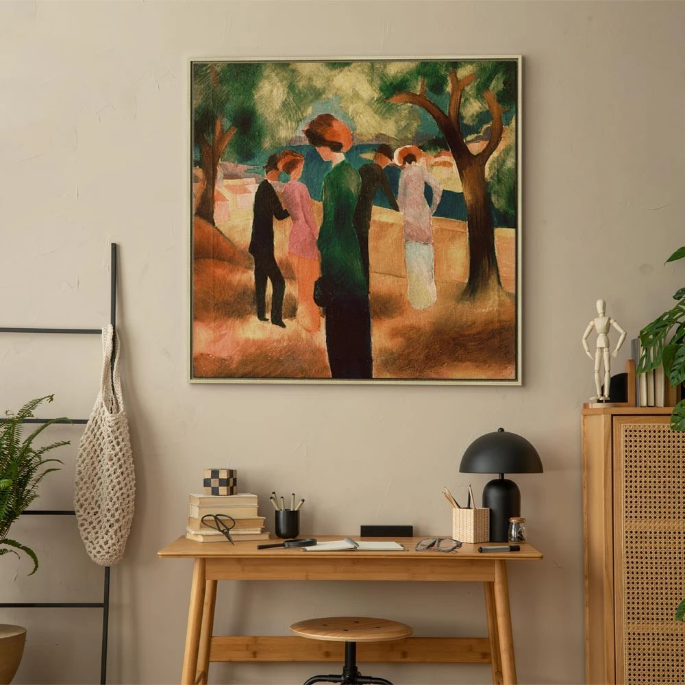 Paveikslas August Macke - Moteris žaliu švarku