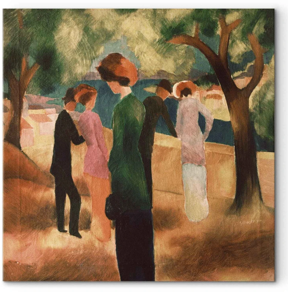 Paveikslas August Macke - Moteris žaliu švarku