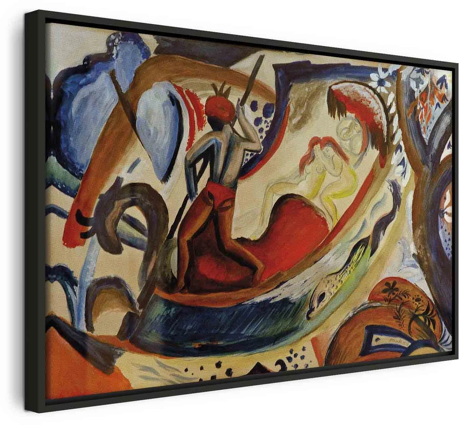 Paveikslas August Macke - Nuogos merginos valtyje