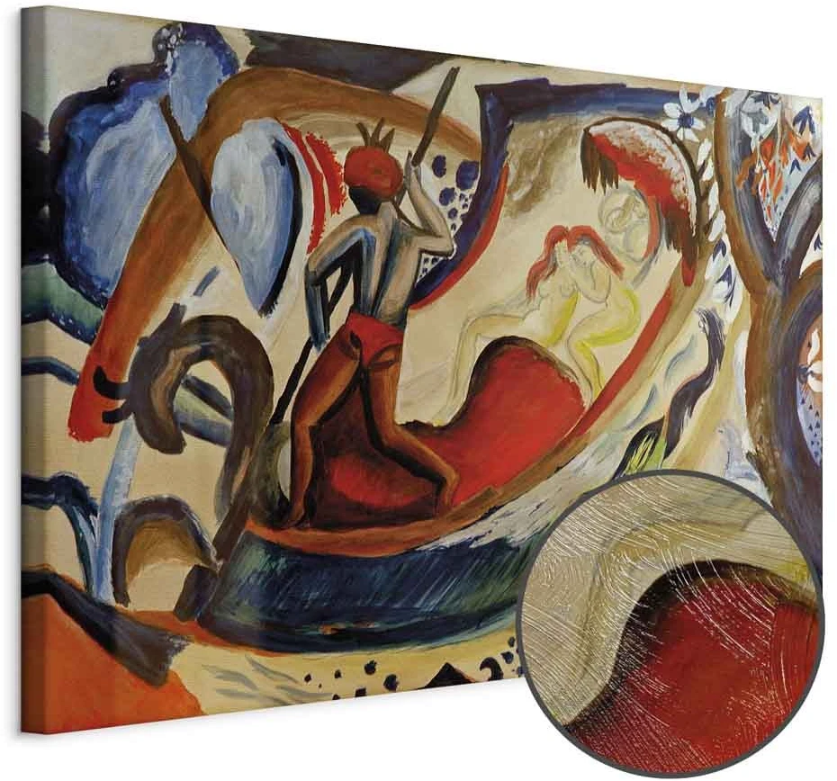 Paveikslas August Macke - Nuogos merginos valtyje