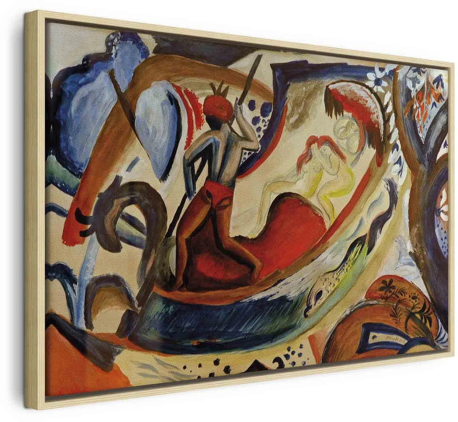 Paveikslas August Macke - Nuogos merginos valtyje