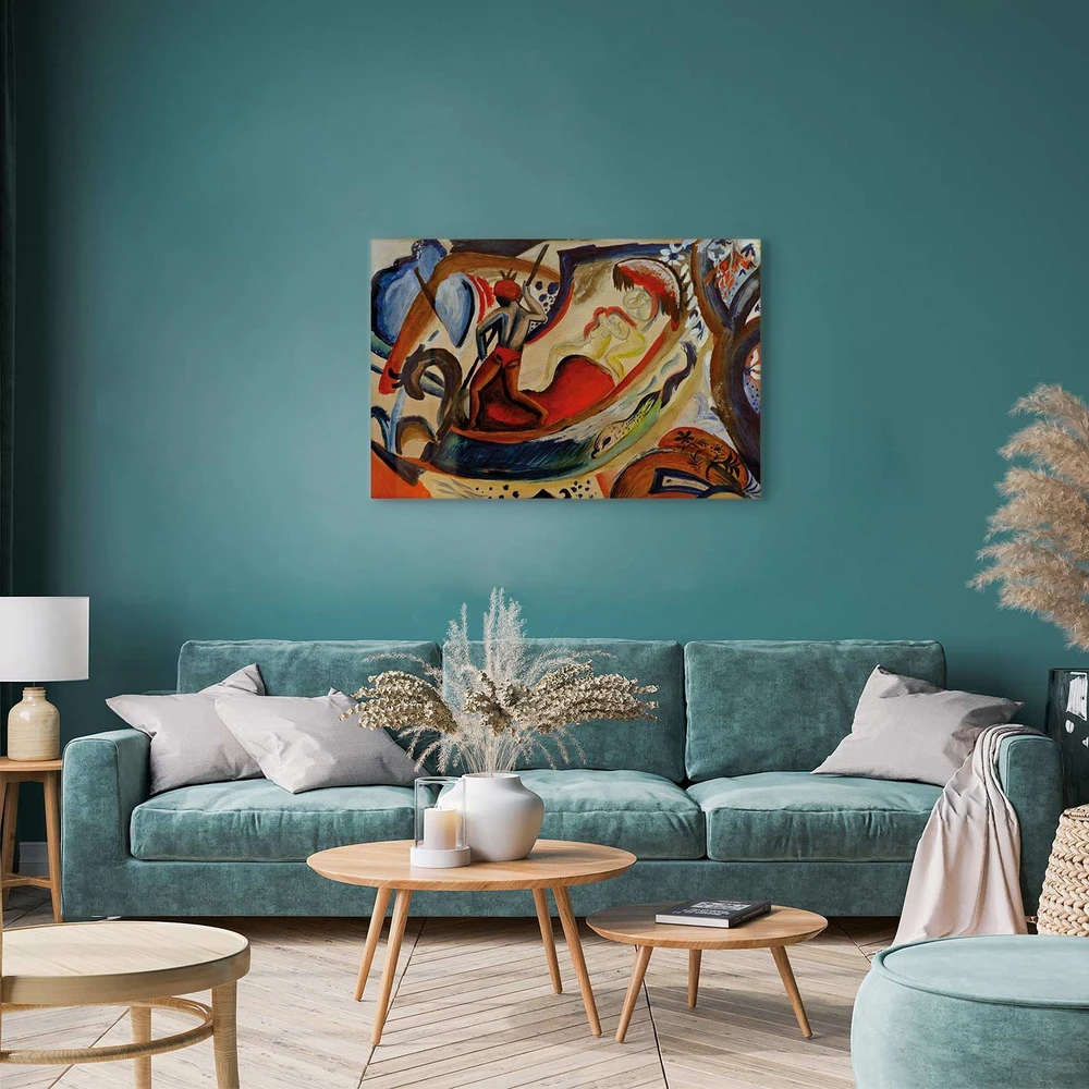 Paveikslas August Macke - Nuogos merginos valtyje