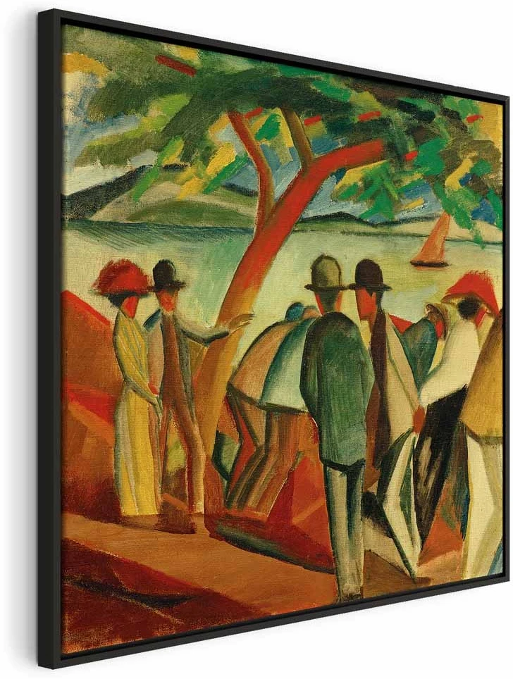 Paveikslas August Macke - Pasivaikščiojanti prie ežero