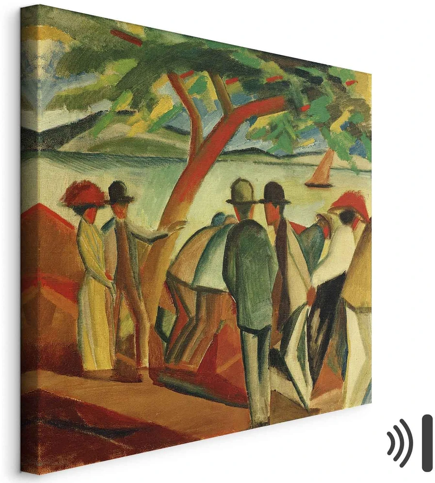Paveikslas August Macke - Pasivaikščiojanti prie ežero