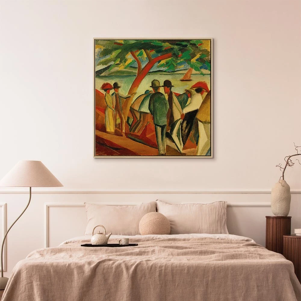 Paveikslas August Macke - Pasivaikščiojanti prie ežero