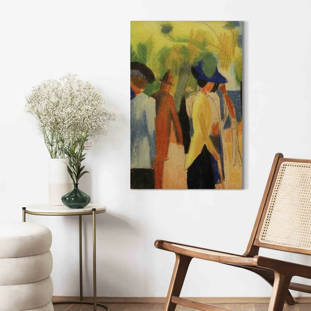 Paveikslas August Macke - Vaikščiotojas po medžiais