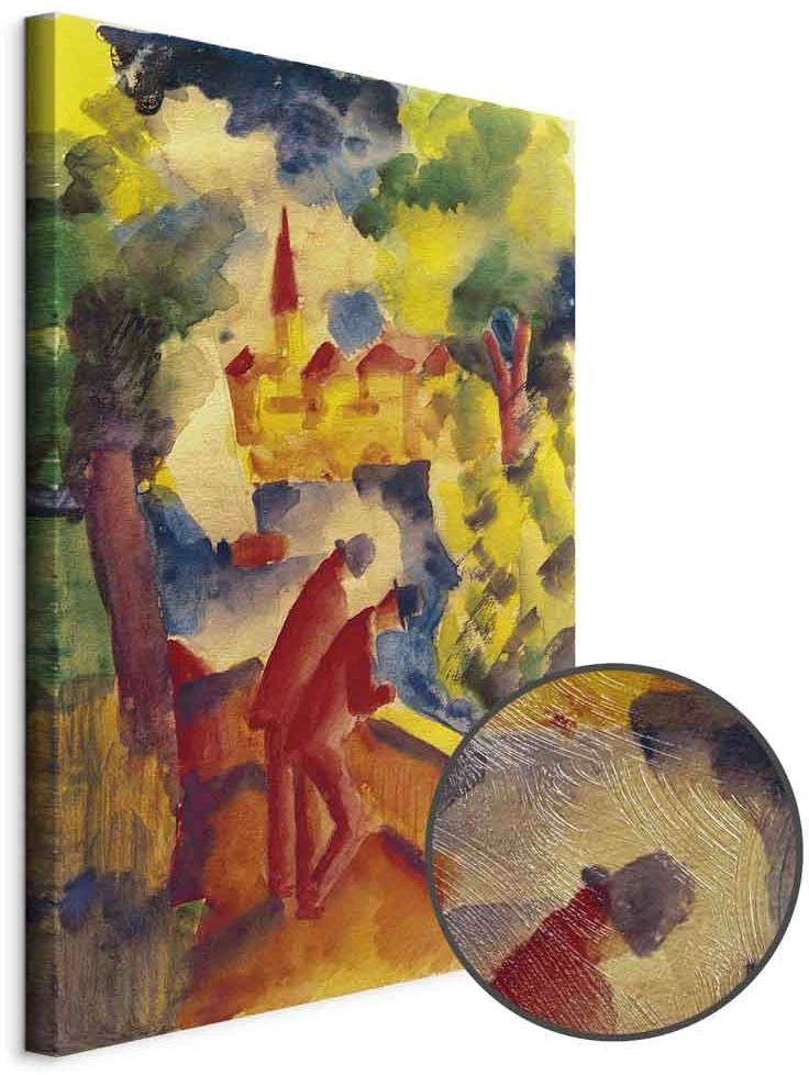 Paveikslas August Macke - Vyrai kelyje prie ežero