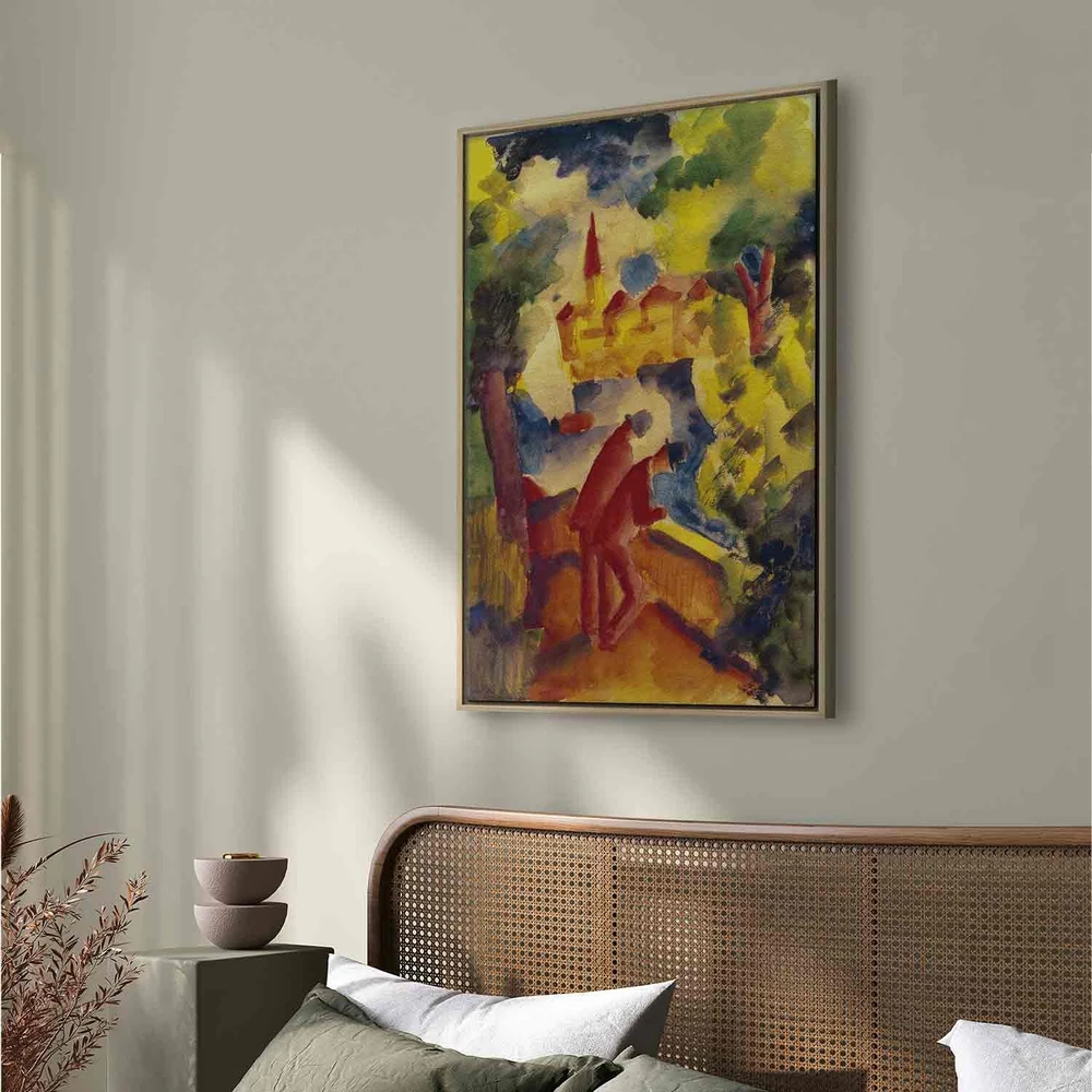Paveikslas August Macke - Vyrai kelyje prie ežero